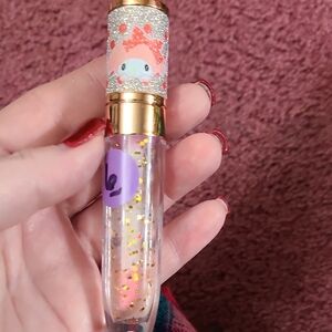 Kawaii Glitter Lip Gloss Tube with Pink Character Cap